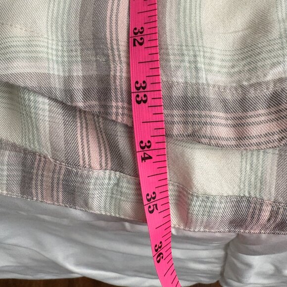 Abercrombie & Fitch Women's Button Up Shirt Dress Gray Pink Plaid Size Small NWT - Picture 6 of 7